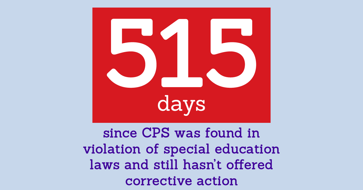 515 days since CPS was found in violation of Special Education Laws